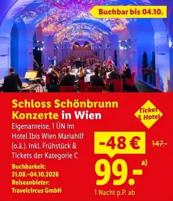 Schloss Schönbrunn Konzerte in Wien