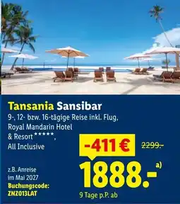 Lidl Reisen Tansania Sansibar Angebot