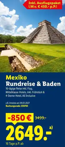 Lidl Reisen Mexiko Rundreise & Baden Angebot