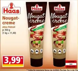 Norma Haas Nougat-creme Angebot