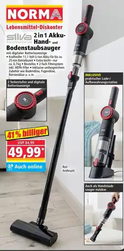 Norma Silva homeline 2 in 1 Akku-Hand- und Bodenstaubsauger Angebot