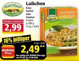 Norma Banernland Gemüse-Laibchen Angebot