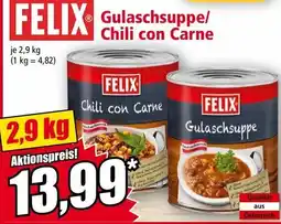 Norma Felix Gulaschsuppe/Chili con Carne Angebot