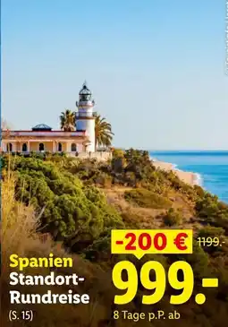 Lidl Reisen Spanien Standort-Rundreise Angebot