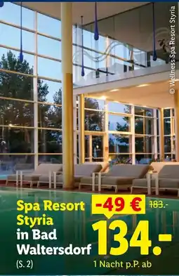 Lidl Reisen Spa Resort Styria in Bad Waltersdorf Angebot