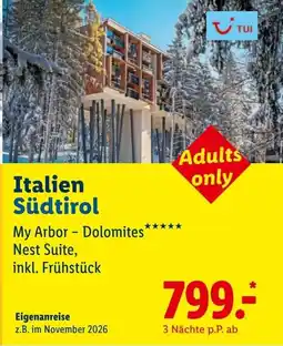 Lidl Reisen My Arbor - Dolomites Nest Suite Angebot