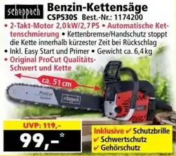 Norma Benzin-Kettensäge Scheppach Angebot