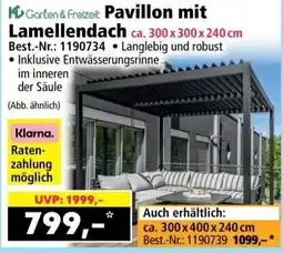 Norma Garten & Freizeit Pavillon mit Lamellendach Angebot