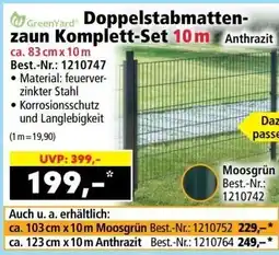 Norma GreenYard Doppelstabmattenzaun Komplett-Set Angebot