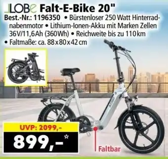 Norma LOBE Falt-E-Bike 20" Angebot