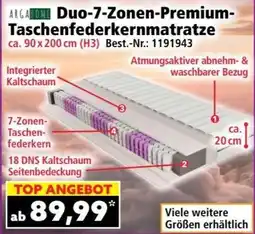 Norma ARKA HOME Duo-7-Zonen-Premium-Taschenfederkernmatratze Angebot