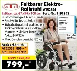 Norma Anlar Faltbarer Elektro-Rollstuhl Angebot