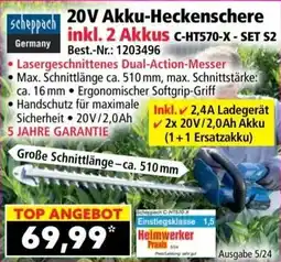 Norma Scheppach 20V Akku-Heckenschere Angebot