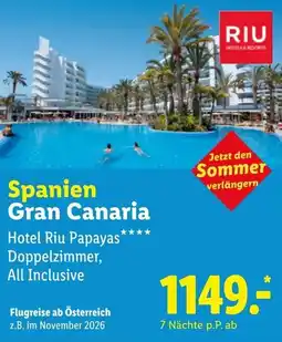 Lidl Reisen Hotel Riu Papayas**** Angebot