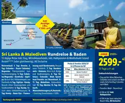Lidl Reisen Sri Lanka & Malediven Rundreise & Baden Angebot