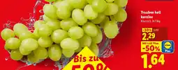 Lidl Trauben hell kernlos Angebot