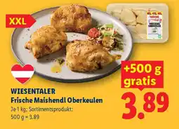 Lidl Wiesentaler Frische Maishendl Oberkeulen Angebot