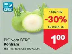 MPreis BIO vom BERG Kohlrabi Angebot