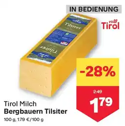 MPreis Tirol Milch Bergbauern Tilsiter Angebot