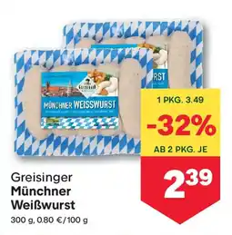 MPreis Greisinger Münchner Weißwurst Angebot