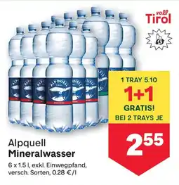 MPreis Alpquell Mineralwasser Angebot