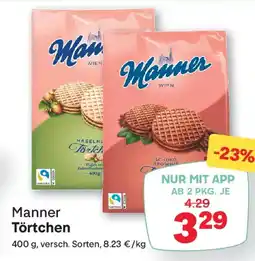 MPreis Manner Törtchen Angebot