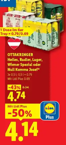 Lidl Ottakringer Helles, Radler, Lager, Wiener Spezial oder Null Komma Josef Angebot