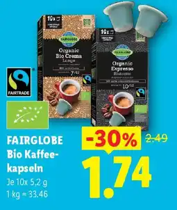 Lidl Fairglobe Bio Kaffee-kapseln Angebot