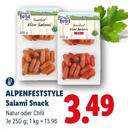 Lidl Alpenfeststyle Salami Snack Angebot