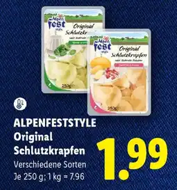 Lidl Alpenfeststyle Original Schlutzkrappen Angebot