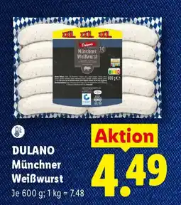 Lidl Dulano Münchner Weißwurst Angebot