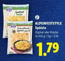 Lidl Alpenfeststyle Spätzle Angebot
