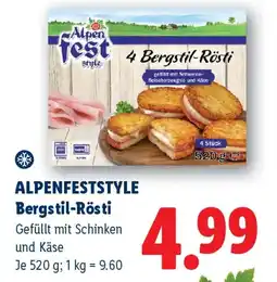 Lidl Alpenfeststyle Bergstil-Rösti Angebot
