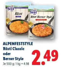 Lidl Alpenfeststyle Rösti Classic oder Berner Style Angebot