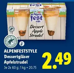 Lidl Alpenfeststyle Dessertgläser Apfelstrudel Angebot