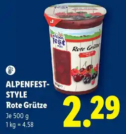 Lidl Alpenfest Style Rote Grütze Angebot