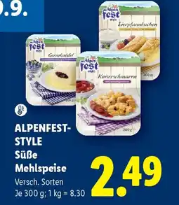 Lidl Alpenfest-Style Süße Mehlspeise Angebot
