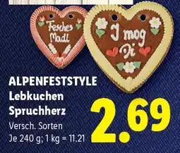 Lidl Alpenfeststyle Lebkuchen Spruchherz Angebot