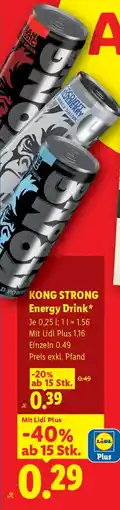 Lidl KONG STRONG Energy Drink Angebot