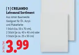 Lidl CRELANDO Leinwand Sortiment Angebot