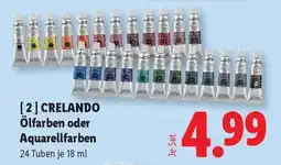 Lidl Crelando Ölfarben oder Aquarellfarben Angebot