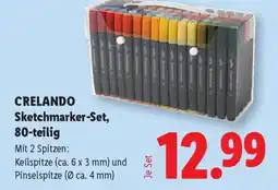 Lidl CRELANDO Sketchmarker-Set, 80-teilig Angebot