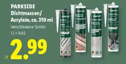 Lidl Parkside Dichtmassen/Acrylate Angebot
