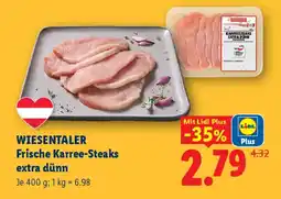 Lidl Wiesentaler Frische Karree-Steaks extra dünn Angebot