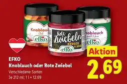 Lidl EFKO Knoblauch oder Rote Zwiebel Angebot