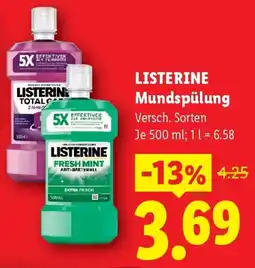 Lidl Listerine Mundspülung Angebot