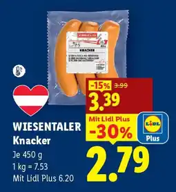 Lidl Wiesentaler Knacker Angebot