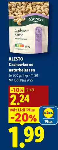 Lidl Alesto Cashewkerne naturbelassen Angebot