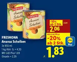 Lidl Freshona Ananas Scheiben Angebot