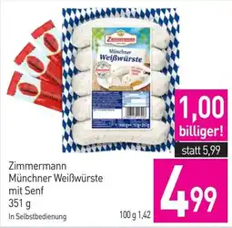 Sutterlüty Zimmermann Münchner Weißwürste mit Senf Angebot